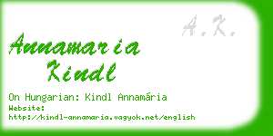 annamaria kindl business card